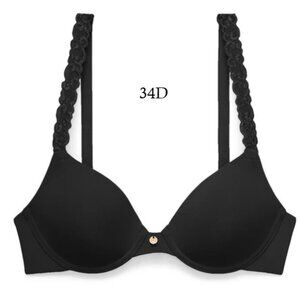 Natori - Pure Luxe Custom Coverage Contour Underwire Bra - Black - 34D - NWT